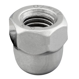 Cap Nuts High Shape According to DIN 1587 Rustproof Stainless Steel A2 V2A Hexagonal Acorn Nuts (Pack of 10, M10)