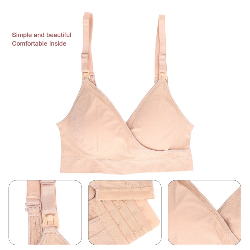 Nursing Bra Front Top Buckle Widened Flanks Four Row Buckle