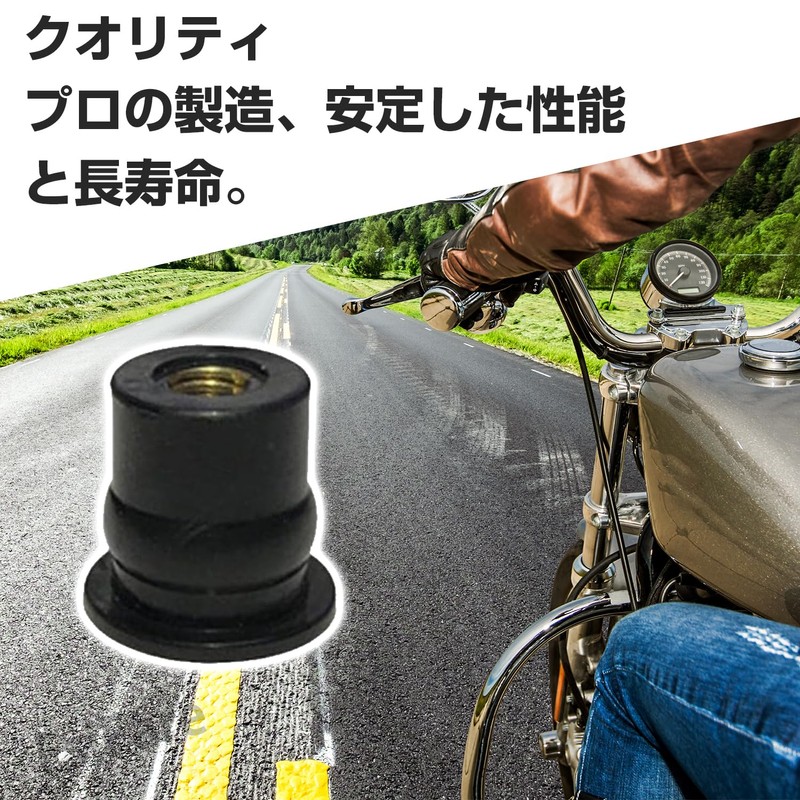 Windshield Screw Nuts Motorcycle Windshield Welnut Rubber Expansion Nuts M6*10pcs