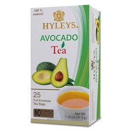 Hyleys Natural Wellness Avocado Fruit & Leaves With Green Tea - 25 Tea Bags (100% Natural, Sugar Free, Gluten Free and Non-GMO)