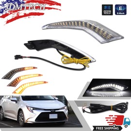 JDMTECH For Toyota Corolla L LE XLE Model 2020-2023 LED Daytime Running Fog Lights DRL