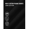 IHU 3 Pack Men's Cotton Pajama Shorts - Soft Sleepwear