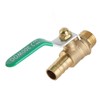 Brass Ball Valve with Thickened Hose and Green Lever Handle