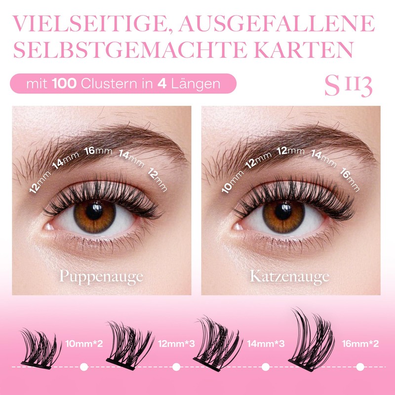 CALAILIS Eyelash Extensions, Pack of 100, Individual Eyelashes, Super Thin,