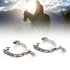 Stainless Steel West Cowboy Exquisite Pattern Horse Boot Spurs Decoration