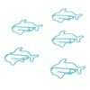 100Pcs Cute Paper Clips Blue Dolphin Style Exquisite Color Strong