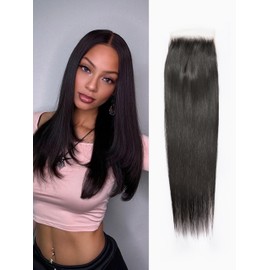 LUVME HAIR 5X5 Straight 12" Human Hair Lace Closure