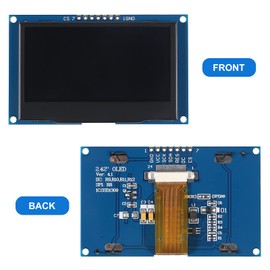 DWEII 2.4" 2.42 inch 128x64 OLED LCD Display Module SSD1309 7 Pin SPI/IIC I2C Serial Interface for Arduino UNO R3 DIY Electronic - Green Light