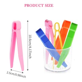 Plastic Tweezers, 10 Pcs Kids Tweezers Set, Colorful Toy Tweezers for Fine Motor Skills Development, Child-Safe Tweezers for Children’s DIY Craft, Science Experiments and Outdoor Experiments