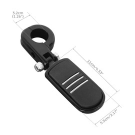 TCMT 32mm 1 1/4" Highway Engine Guard Bar Highway Footpegs Mount Kit, Black, Fits Harley-Davidson Touring, Road, Street, Road King, Dyna, Sportster, Honda, Yamaha, Suzuki Motorcycles