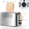 prepAmeal Toaster 2 Slice Stainless Steel Bagel Toaster Extra Wide