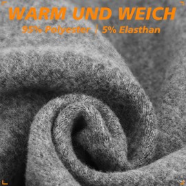 GXCROR Winter Scarf Tube Scarf Fleece Loop Scarf Neck Warmer Multifunctional Scarf Cashmere Scarf Neck Warmer for Men and Women, gray