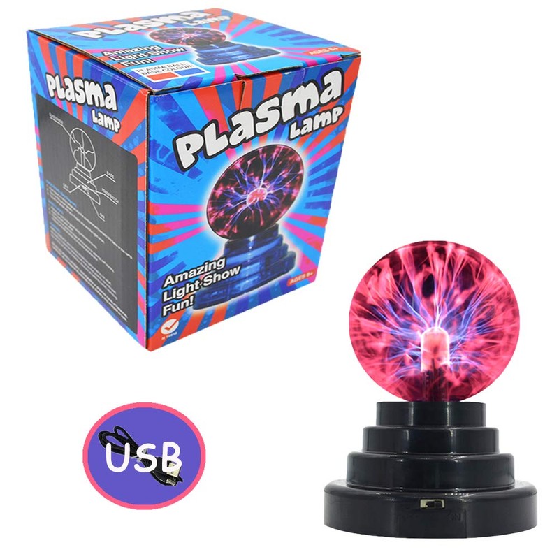 Rigrer Plasma Ball Lamp Light, Globe Static Touch Sensitive Magic