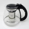 JS Gourmet 1500ml Glass Tea Pot with Infuser and Lid,
