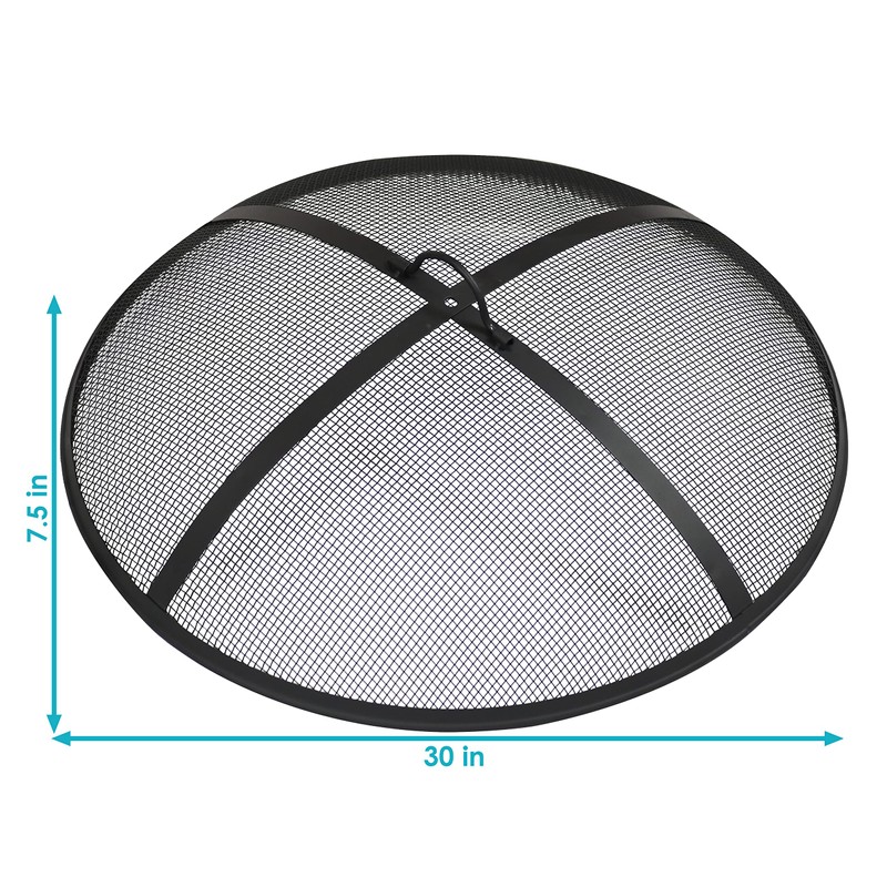 Sunnydaze Heavy-Duty Steel Mesh Fire Pit Screen - Fire Pit