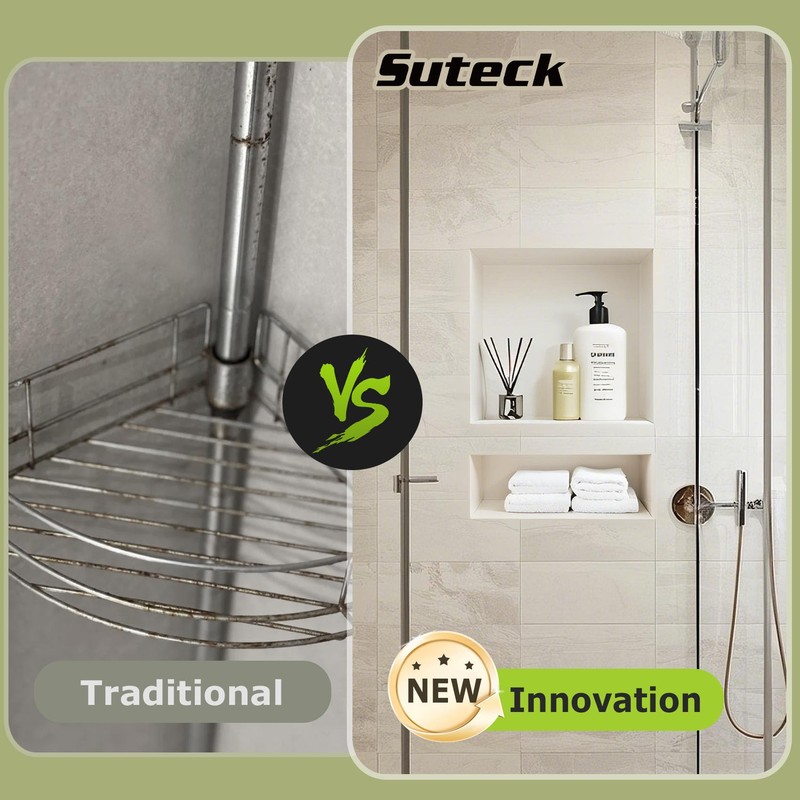 Suteck Shower Niche, 17" x 25" x 3.8" Tile Ready