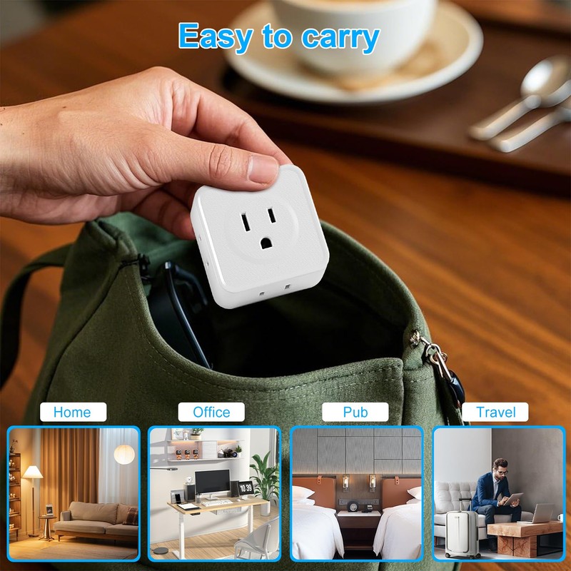 Multi Plug Outlet Extender, FiiMan 5 Outlet Splitter Wall Adapter,