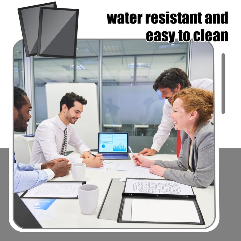 Teling 24 Pcs Report Covers with 3 Prong Fasteners Clear