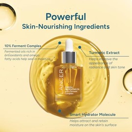 Aceite hidratante Omega con complejo de fermentación, 1 FL OZ, Dr. Lancer Dermatología Cuidado de la piel, proporciona hidratación esencial, hecho con