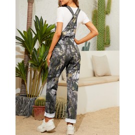 Yuanbang Camo Jumpsuit for Women Camouflage Bibs Overalls Work Utility Coveralls with Pockets(Camouflage,M)