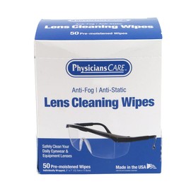 PhysiciansCare Pre-Moistened Anti-Fog, Anti-Static Lens Wipes for Eyeglasses, 50 Count
