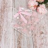 Dmnnlp 8 Pcs Clear Pink Gift Bags, Small Plastic Gift