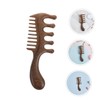 Outanaya Scalp Massage Comb Wood Wide Tooth Brush for Full