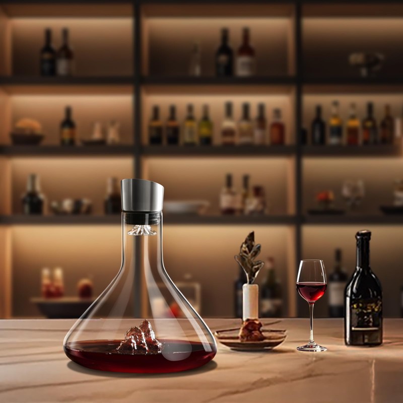 Wine Decanter, Decanter Crystal Clear Wine Decanter with Aerator