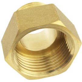 SHYNE Premium 3/4 Inch to 1 Inch Reducer with Rubber Seal Made of High-Quality Brass Robust and Rustproof Connection Nipple Pipe Socket