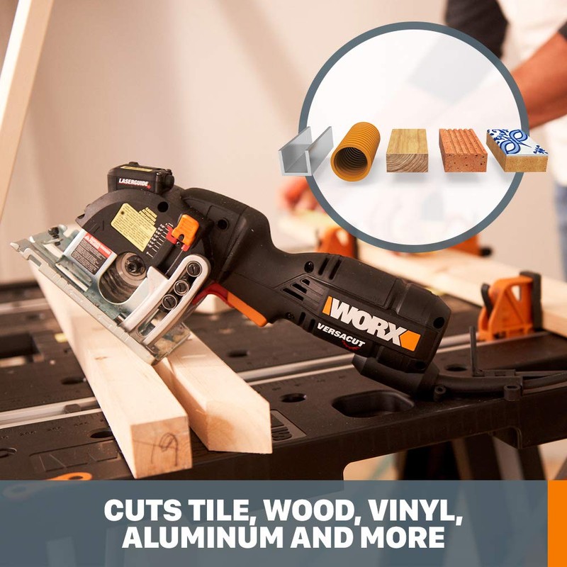 WORX WX420L Versacut 3-3/8" Compact Circular Saw with Laser Guide
