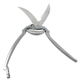 Heavy Duty Poultry Shears - Made in Italy - 10" Total Length, 3.75" Blade Length, Spring Tension, Closing Clip for Safety