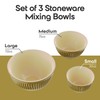 Omniware Simsbury Mixing Bowls, Set of 3 - Nesting Stoneware