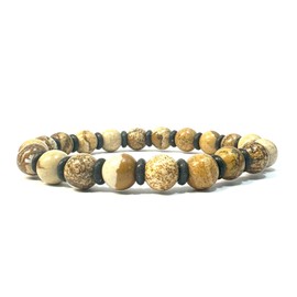 clorophilla. Natural Stone Bracelet | 2 Sizes | Men Women | Crystal Therapy, Reiki, Yoga | Gift Box | Cantino Stone and Palo Santo for Cleaning, none
