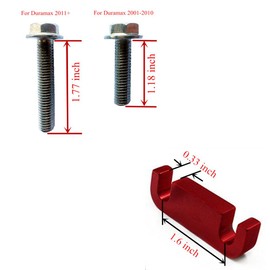 iFJF Fuel Filter Head Housing Spacer Air Bleeder Screw and 4pcs Bolts Replacement for Duramax 2001-2017 Red