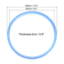 uxcell 2 Pcs Silicone Sealing Ring for Pressure Pot 8QT, Pressure Pot Inner Gasket Seal Rings Pressure Cooker Replacement Parts, Blue