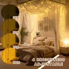 9.8x19.6Ft Curtain String Lights Plug in,600 Warm White LED Curtain