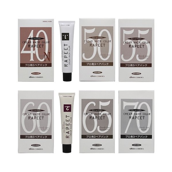 Chemical Iriya rapi-to Cream Hair Color Professional 3 Pairs Pack 1, 2 No Each G X Each 3 Pieces