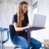 ECR4Kids The Surf Portable Lap Desk, Flexible Seating, Eggplant
