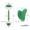 Kit Rodillo De 100 Jade Y Gua Sha Masaje Facial