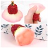 WOKOTO 1pcs Rose Nail Dust Brushes Embedded Red Rhinestones For
