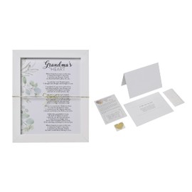 Grandma's Heart Poem Frame with Unique Keepsake Letter Kit-Sentimental Gift to or from an Excited New Grandma to Express Her Love for New Grandchild/Grandson/Granddaughter - Made in USA (Classic)