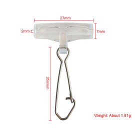 Unclesport 10/25/50 Piezas Deslizador de Pesca con Broche Duolock para línea Trenzada Heavy Duty Sinker Sliders Snaps Kit, Transparente, 25 pcs