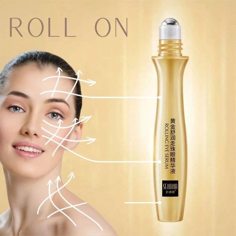 Senana sérum roll-on Antiojeras Golden oro 24 K luminosidad y