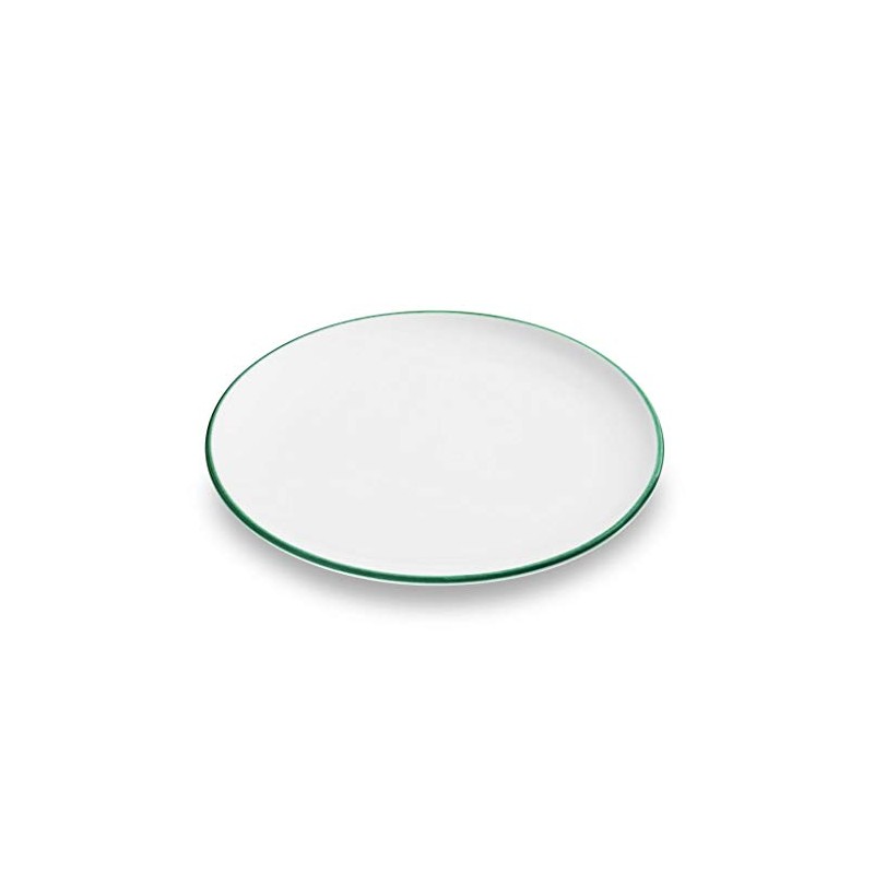 GMUNDNER KERAMIK Dinner Plate Cup Diameter 25 cm Green Rim