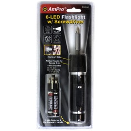 Ampro T19742 2-in-1 6-LED Flashlight and Screwdriver