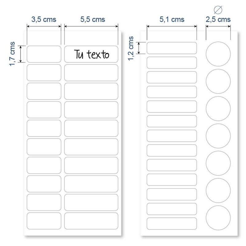 ETIKIDS 40 Personalisierbare Kleidungsetiketten für Kindergarten und Schule. (Farbe)