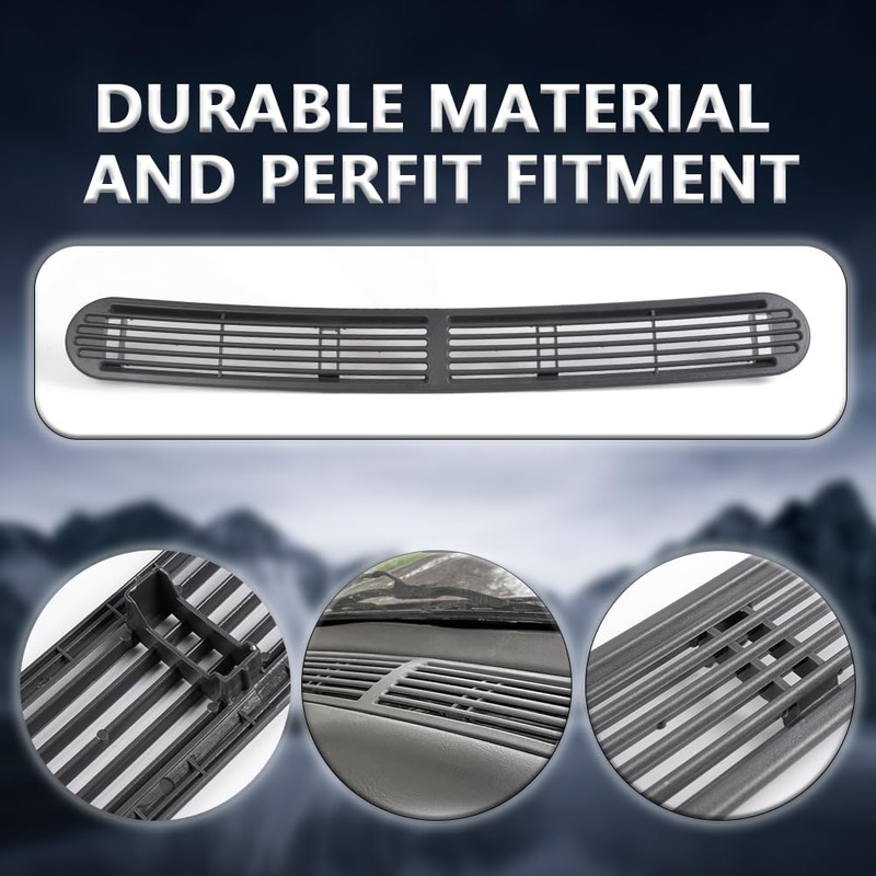 PIT66 Gray Graphite Dash Defrost Vent Cover Grille Panel Compatible