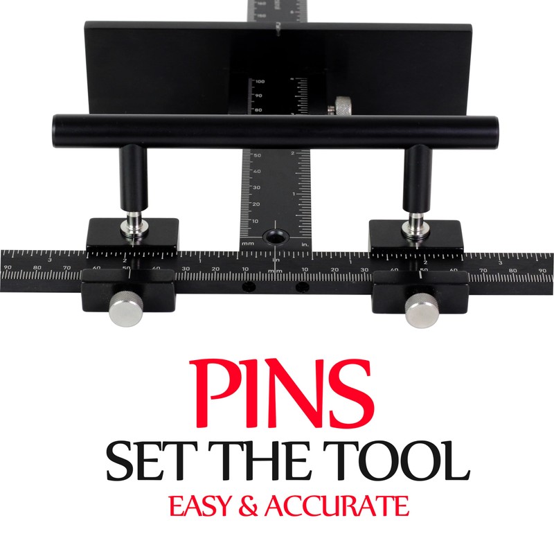 Basic Black Aluminum Alloy Cabinet Hardware Jig for Effortless Handles,