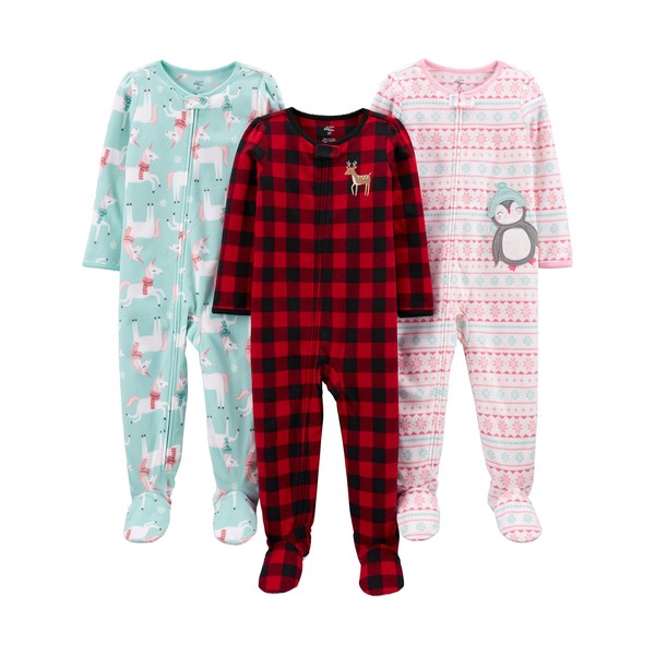Simple Joys by Carter's Girls' Toddler 3-Pack Loose Fit Flame