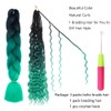 Bohemian Boho Box Braids Chrochet Hair With Curly Ends Synthetic
